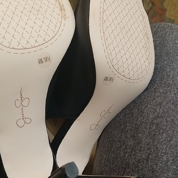 Jessica Simpson Black Peep-Toe Heels - Picture 5 of 5